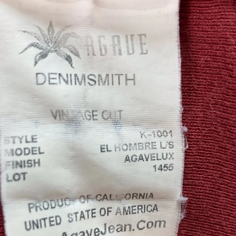 Agave Mens Denimsmith Crewneck Sweater Brick Red Medium Jake Agave Supima Cotton